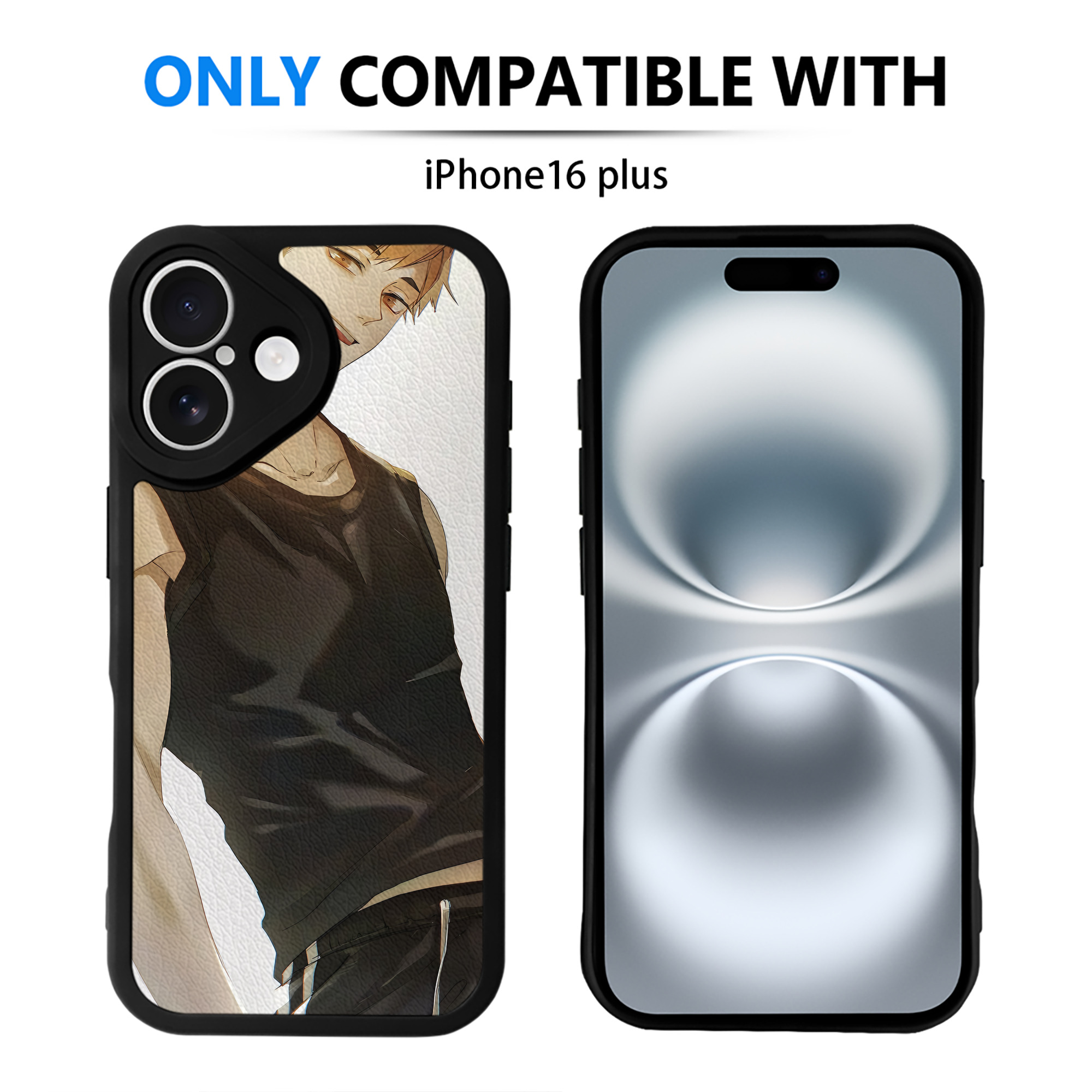 （画像用） ハイキュー!! Haikyu!! 【iPhone 16シリーズ対応】シリコンスマホケース（レザー調） 材質：シリコン
